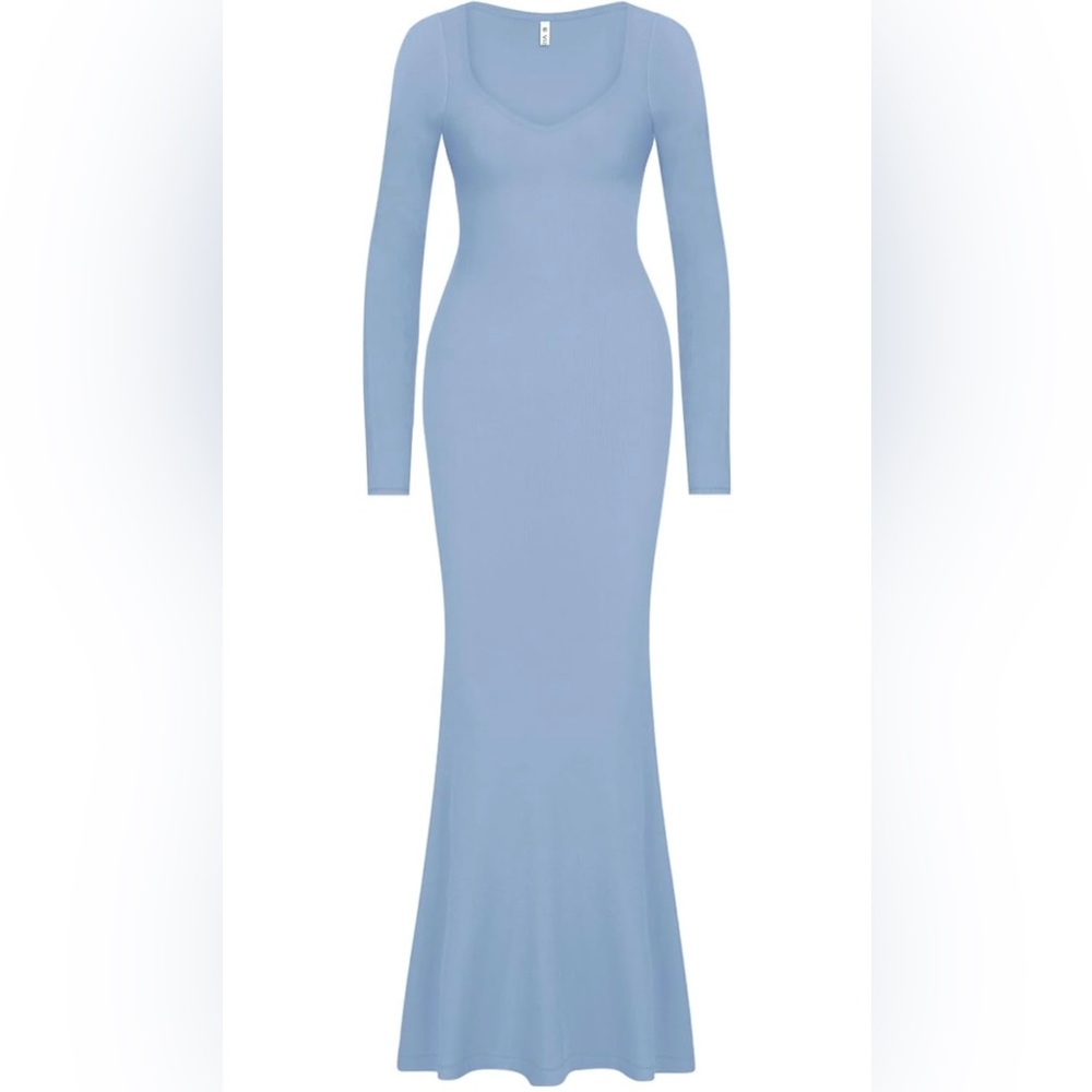 ReoRia Long Sleeve Blue Dress